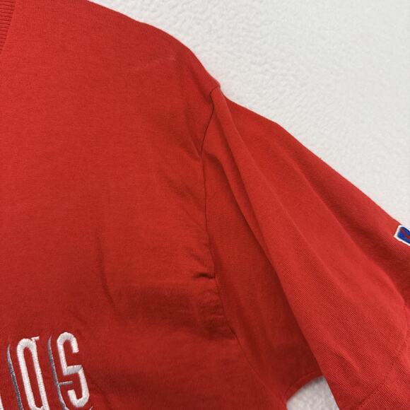 Vintage Detroit Red Wings Shirt Men's Medium Embroidered Spellout Single Stitch - Picture 7 of 10